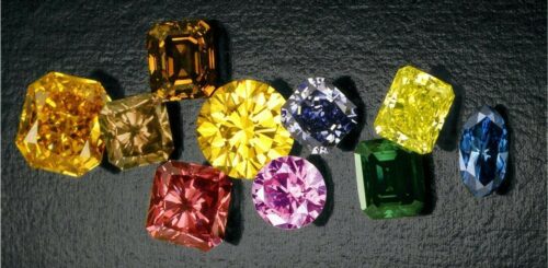 Diamanten in unterschiedlichen Farben